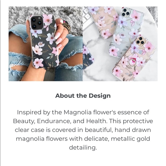 Buy 1 Magnolia Floral i11 Pro Max Case Get 1 Case - Picture 2 of 7